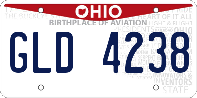 OH license plate GLD4238