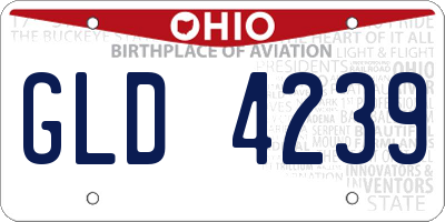 OH license plate GLD4239
