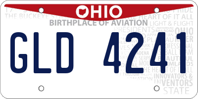 OH license plate GLD4241