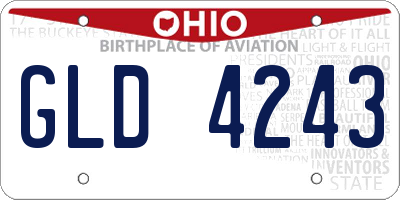 OH license plate GLD4243