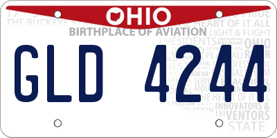 OH license plate GLD4244