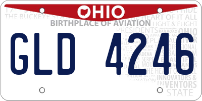 OH license plate GLD4246