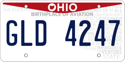 OH license plate GLD4247