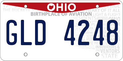 OH license plate GLD4248