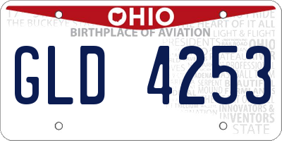 OH license plate GLD4253