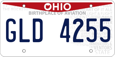 OH license plate GLD4255