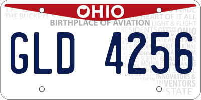 OH license plate GLD4256