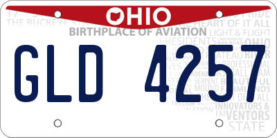 OH license plate GLD4257