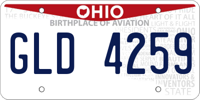 OH license plate GLD4259