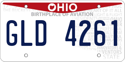 OH license plate GLD4261