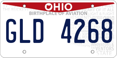OH license plate GLD4268