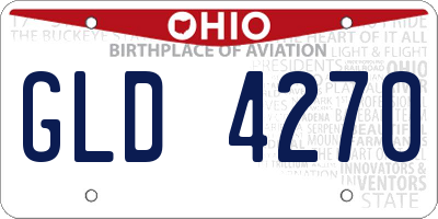 OH license plate GLD4270