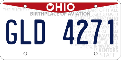 OH license plate GLD4271