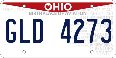 OH license plate GLD4273