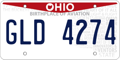 OH license plate GLD4274