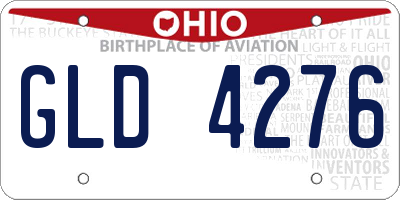 OH license plate GLD4276