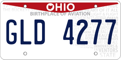 OH license plate GLD4277