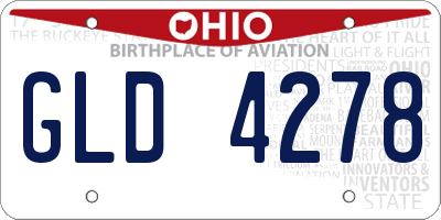 OH license plate GLD4278