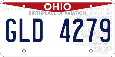 OH license plate GLD4279