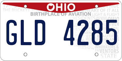 OH license plate GLD4285