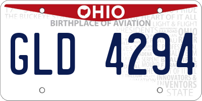 OH license plate GLD4294