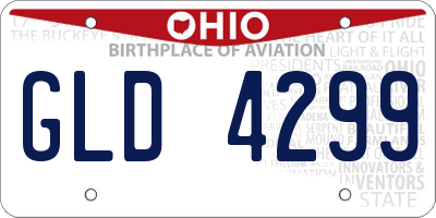 OH license plate GLD4299
