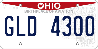 OH license plate GLD4300