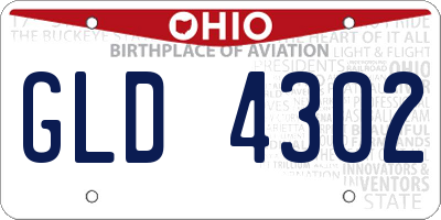 OH license plate GLD4302