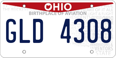 OH license plate GLD4308