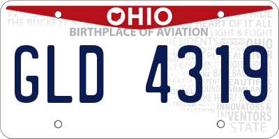 OH license plate GLD4319