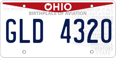 OH license plate GLD4320