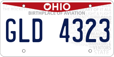 OH license plate GLD4323