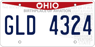 OH license plate GLD4324