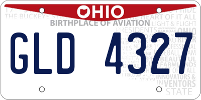 OH license plate GLD4327