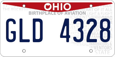 OH license plate GLD4328