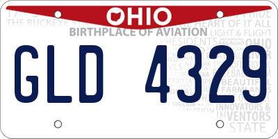 OH license plate GLD4329