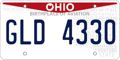 OH license plate GLD4330