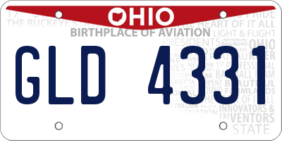 OH license plate GLD4331