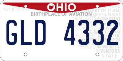 OH license plate GLD4332