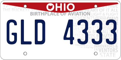 OH license plate GLD4333