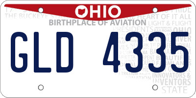 OH license plate GLD4335