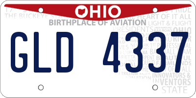 OH license plate GLD4337