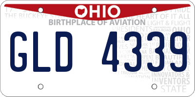 OH license plate GLD4339