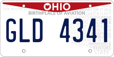 OH license plate GLD4341