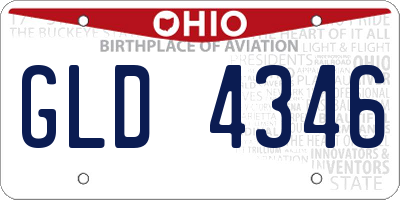 OH license plate GLD4346