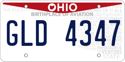 OH license plate GLD4347