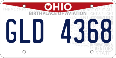 OH license plate GLD4368