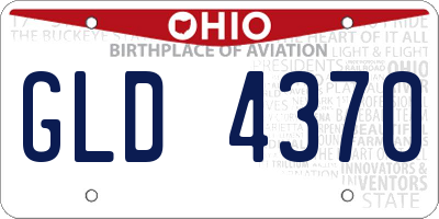 OH license plate GLD4370