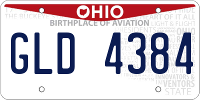 OH license plate GLD4384