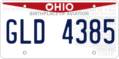 OH license plate GLD4385